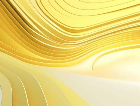 Abstract yellow wave lines background, 3d background, generative background. Generative AI.