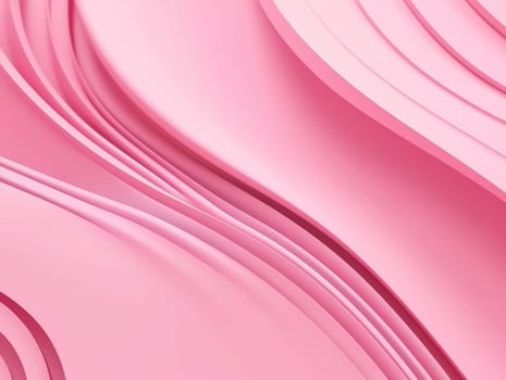Pink pastel wave abstract 3D background. Generative AI.