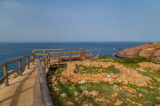 Cliffs in the Algarve West Coast, near Aljezur, Portugal