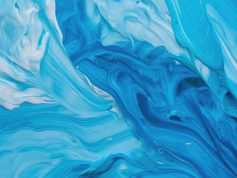 Abstract blue and yellow paint background. Acrylic texture background, Generative AI.