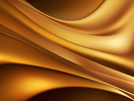 Gold satin wave background. Gold background. Gold texture. Generative AI.