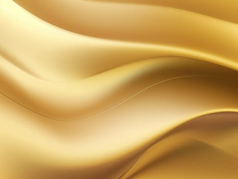 Gold satin wave background. Gold background. Gold texture. Generative AI.