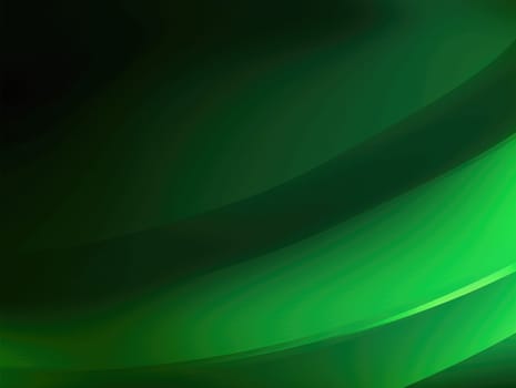 Green wave and line abstract background. Generative AI.