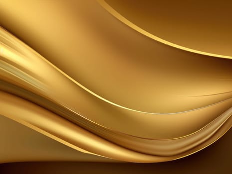 Gold satin wave background. Gold background. Gold texture. Generative AI.