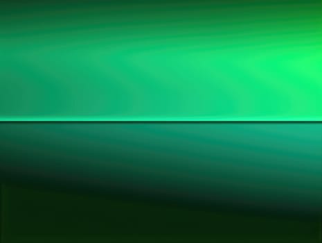 Green wave and line abstract background. Generative AI.