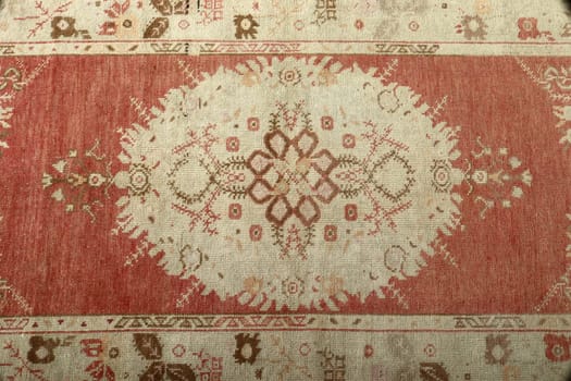 Textures and patterns in color from woven carpets