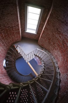 Lighthouse staircase resembles a Nautilus or Seashell