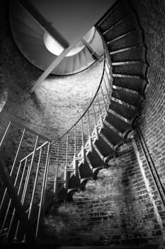 Lighthouse staircase resembles a Nautilus or Seashell