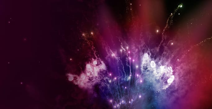 fireworks colors light white red violet blue