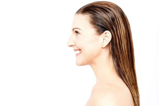 Pretty woman with healthy clean skin