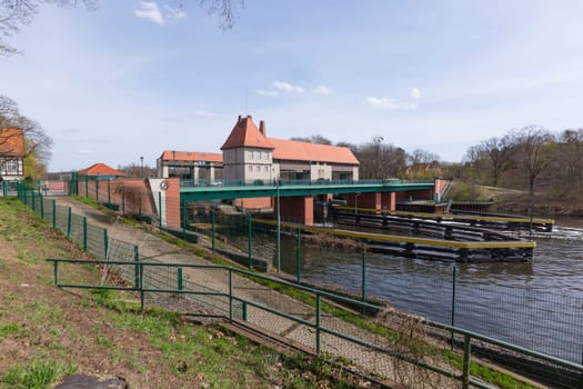 Lock building on the Teltow Canal in Kleinmachnow
