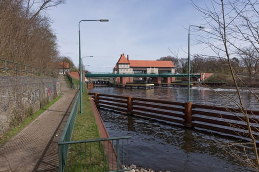 Lock building on the Teltow Canal in Kleinmachnow