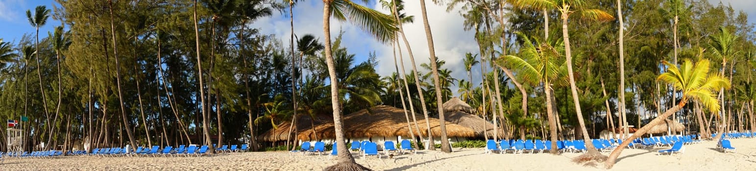 Panoramic view of the beach of Punta Cana