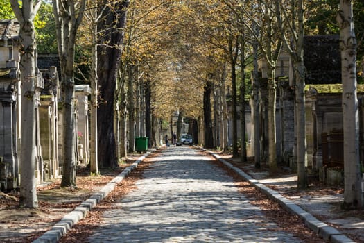 Pere Lachaise cemetery in Paris, France
