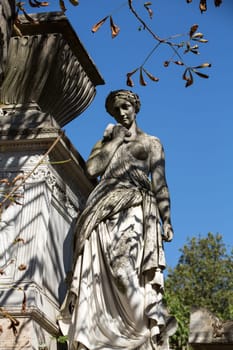 Pere Lachaise cemetery in Paris, France