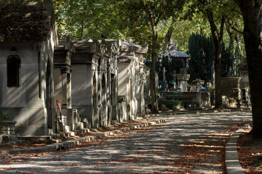 Pere Lachaise cemetery in Paris, France