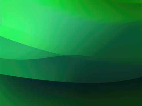 Green wave and line abstract background. Generative AI.