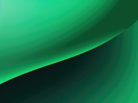 Green wave and line abstract background. Generative AI.
