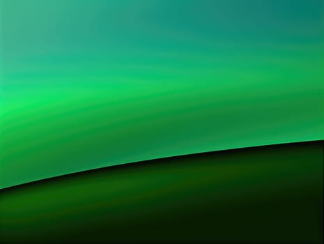 Green wave and line abstract background. Generative AI.