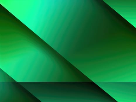Green wave and line abstract background. Generative AI.