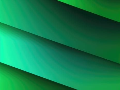 Green wave and line abstract background. Generative AI.