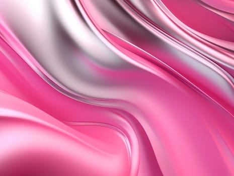 Pink wave and line abstract background. Generative AI.