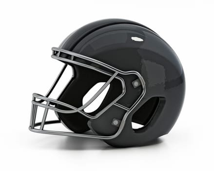 Football helmet isolated on white background. 3D illustration.