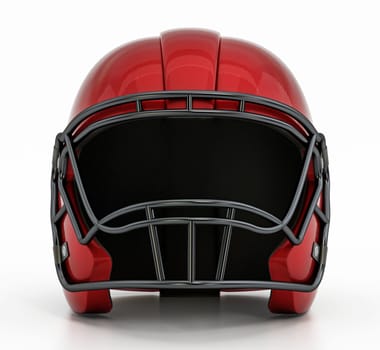 Football helmet isolated on white background. 3D illustration.