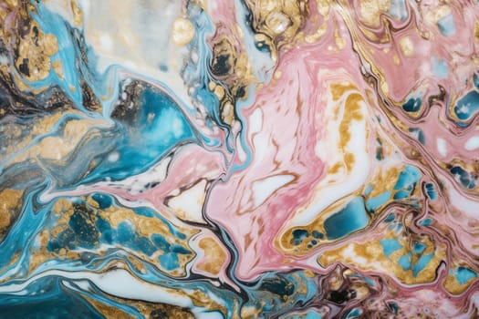 Blue, gold and pink marble texture