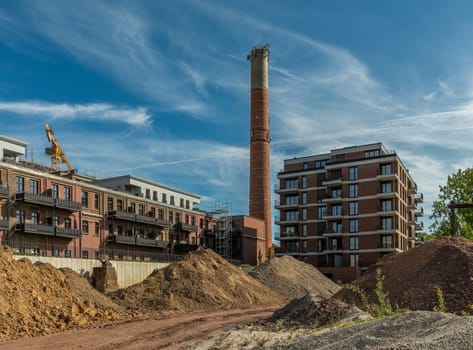 Conversion of an old paper mill into new modern lofts and apartments, Hattersheim, Germany