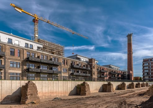 Conversion of an old paper mill into new modern lofts and apartments, Hattersheim, Germany