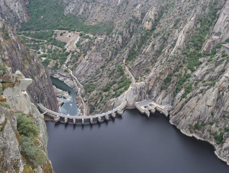 Impressive architectural work hydroelectric dam Reservoir Rio Water Energy Store