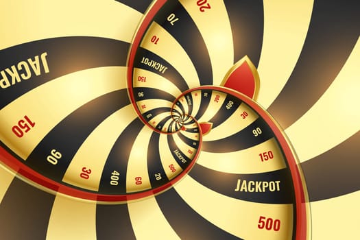 Jackpot fortune wheel background Illustration. Concept of risk, luck, gambling.