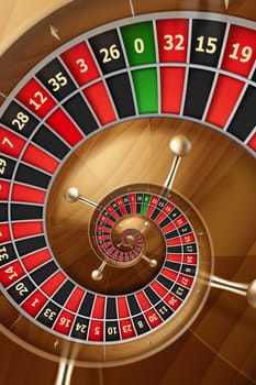 Roulette background illustration. Concept for casino, entertainment, fortune.