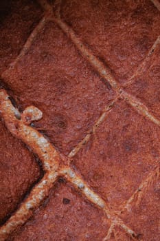 Organic Bakery - details of baker baking bread handmade