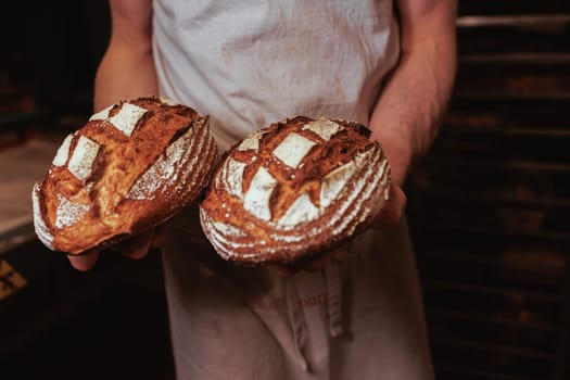 Organic Bakery - details of bakr baking bread