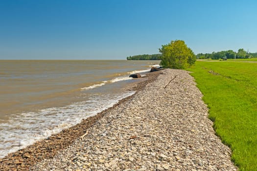 Quiet Waves on the Shores of Lake Winnepeg in Hecla Grindstone Provincial Park in Manitoba