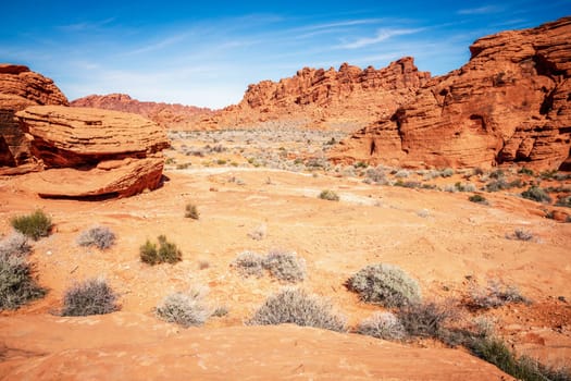 Rock formations in Valley of Fire State Park in Nevada