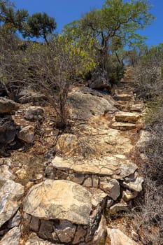 Tourist trail in Tsimanampetsotsa national park known as Tsimanampetsotsa Nature Reserve. South-west Madagascar wilderness landscape.