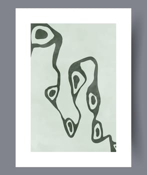 Abstract mugs asymmetry coffee wall art print. Printable minimal abstract mugs poster. Contemporary decorative background with coffee. Wall artwork for interior design.