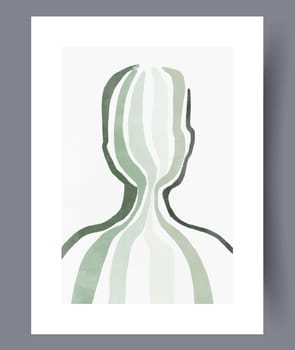 Portrait women elegance body wall art print. Printable minimal abstract women poster. Set, bundle. Wall artwork for interior design. Contemporary decorative background with body.