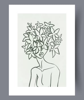 Portrait women elegance body wall art print. Printable minimal abstract women poster. Set, bundle. Wall artwork for interior design. Contemporary decorative background with body.
