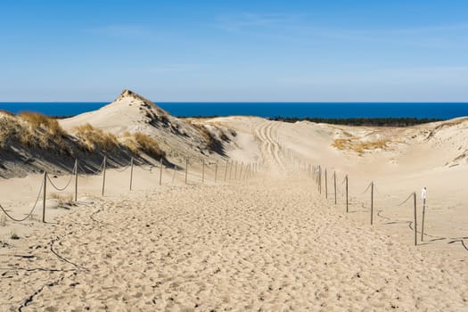 The Gray Dunes, or the Dead Dunes is sandy hills with a bit of green specks at the Lithuanian side of the Curonian Spit.