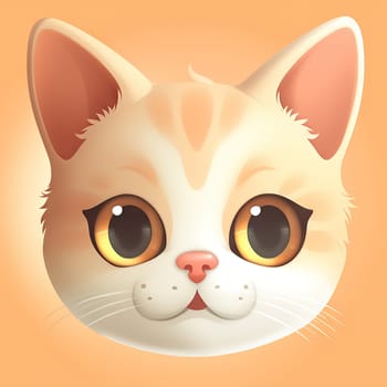 Cute kitten, ios style icon - Generative AI, AI generated