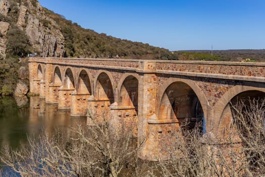 Quintos bridge, is a road bridge inaugurated in 1920, over the river Esla, in the town of Santa Eulalia de Tabara, Municipality of Moreruela de Tabara, province of Zamora, in Spain.