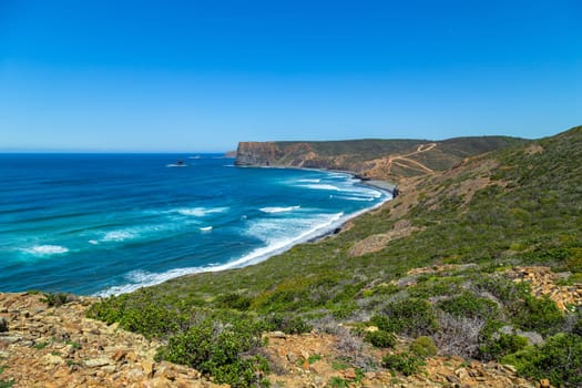 Cliffs in the Algarve West Coast, near Sagres, Portugal