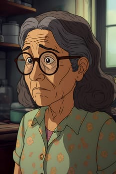 A 50 year old Latina woman is being portrayed in a cozy kitchen. (generative AI)
