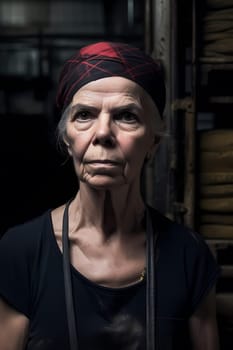 A 50-year-old woman of Middle Eastern descent haggles with vendors at a marketplace. (generative AI)