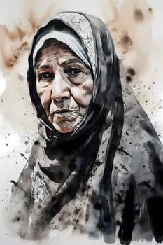 A 50-year-old woman of Middle Eastern descent haggles with vendors at a marketplace. (generative AI)