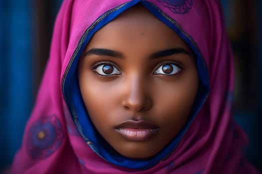 50-year-old Middle Eastern woman beams with a smile as she shops in a vibrant spice market. (generative AI)